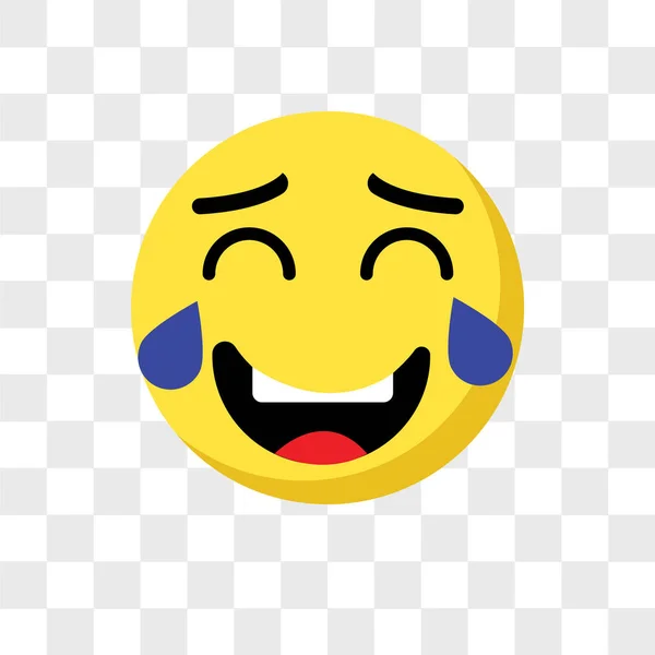 Nevetve emoji vector icon elszigetelt átlátszó háttér, L — Stock Vector