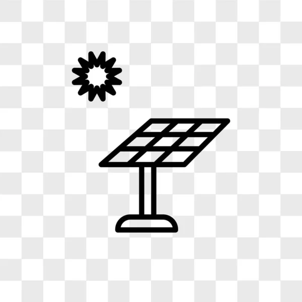 Solarmodul-Vektorsymbol isoliert auf transparentem Hintergrund, sola — Stockvektor