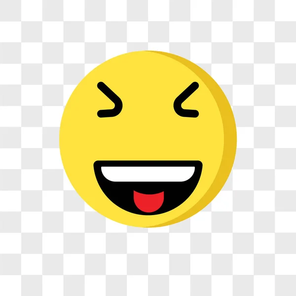 Riendo icono vectorial aislado sobre fondo transparente, Laughin — Vector de stock