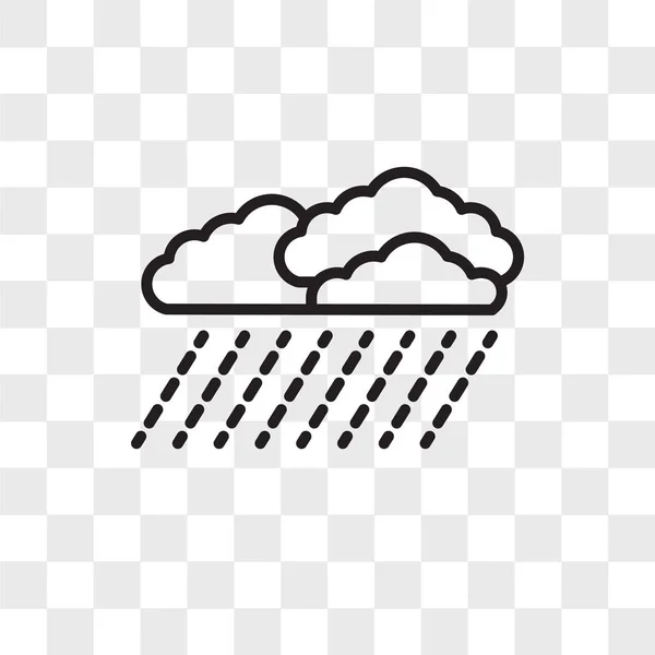 Icono de vector de lluvia aislado sobre fondo transparente, diseño del logotipo de lluvia — Vector de stock