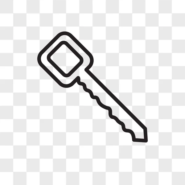 Icône vectorielle clé isolée sur fond transparent, key logo des — Image vectorielle
