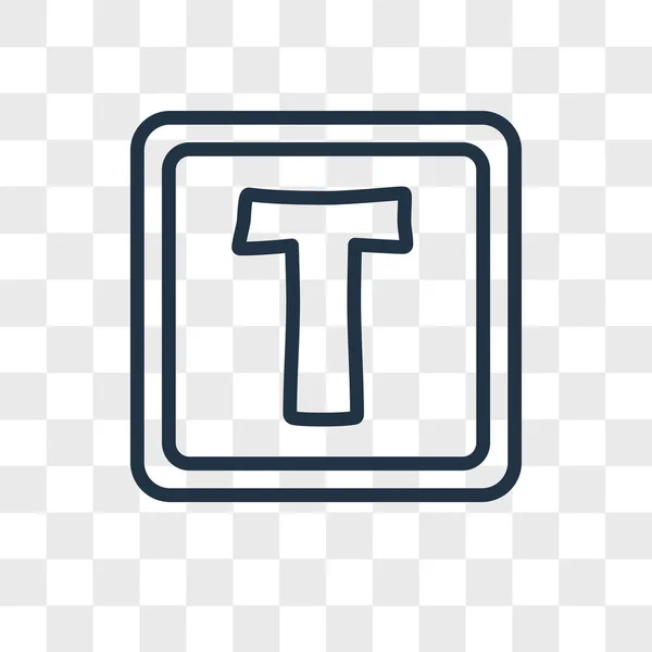 Тип вектора значок изолирован на прозрачном фоне, Тип дизайн логотипа — стоковый вектор