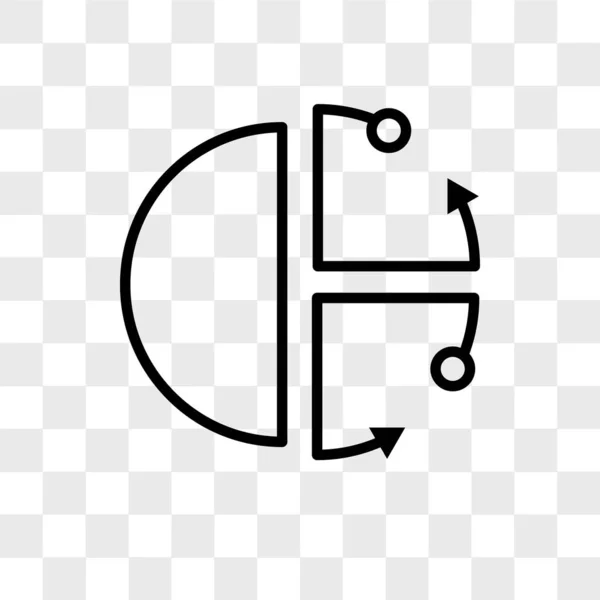 Vektorové ikony izolované na průhledné pozadí, logo d krychle krychle — Stockový vektor