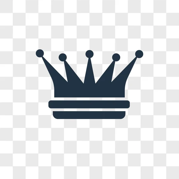 Kroon vector pictogram geïsoleerd op transparante achtergrond, Crown logo ontwerp — Stockvector