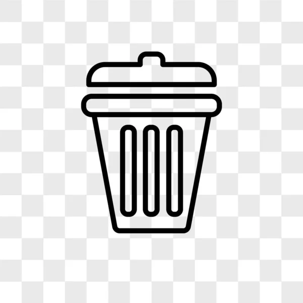 Müllvektorsymbol isoliert auf transparentem Hintergrund, Design des Garbage-Logos — Stockvektor