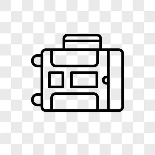 Icône vectorielle bagages isolée sur fond transparent, Bagages — Image vectorielle