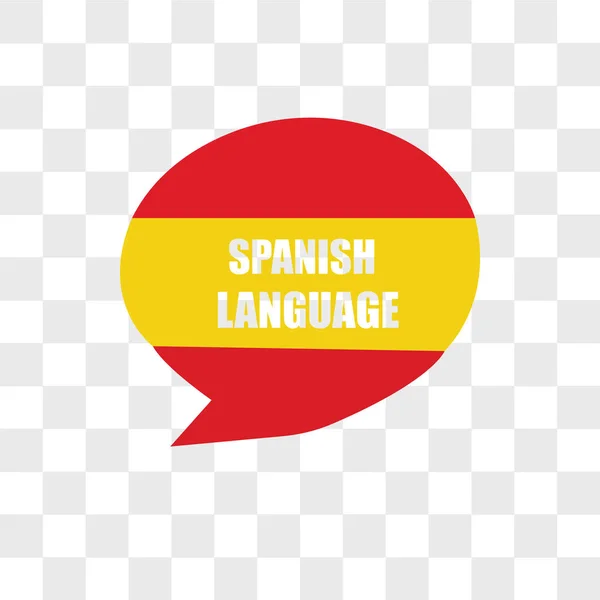 Ícone de vetor de idioma espanhol isolado em fundo transparente , — Vetor de Stock