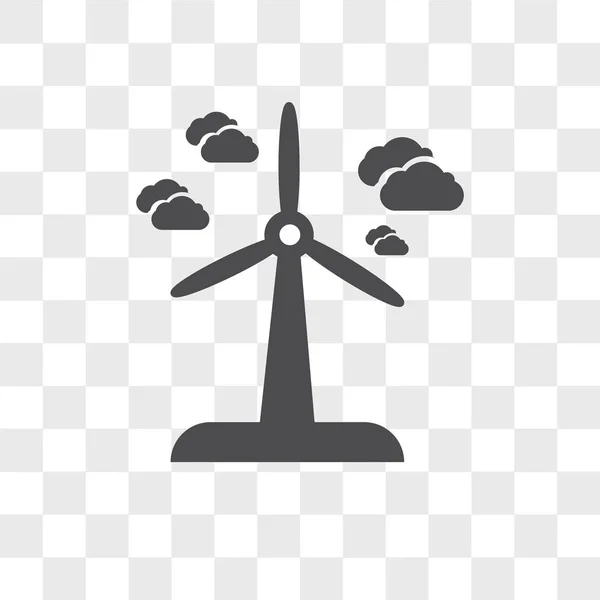 Windmolen vector pictogram geïsoleerd op transparante achtergrond, molen — Stockvector