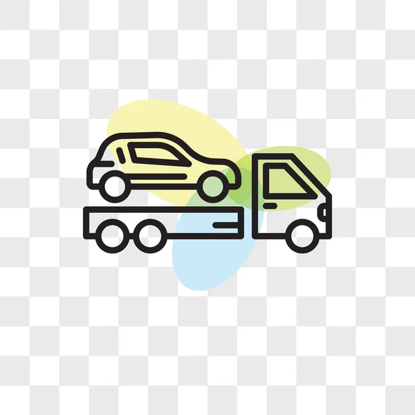 Trailer vector icon isolated on transparent background, Trailer — Stock Vector