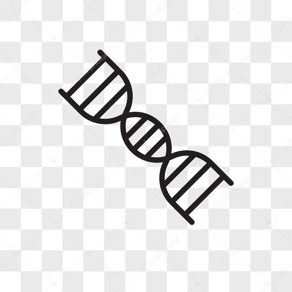 double helix vector icon isolated on transparent background, dou