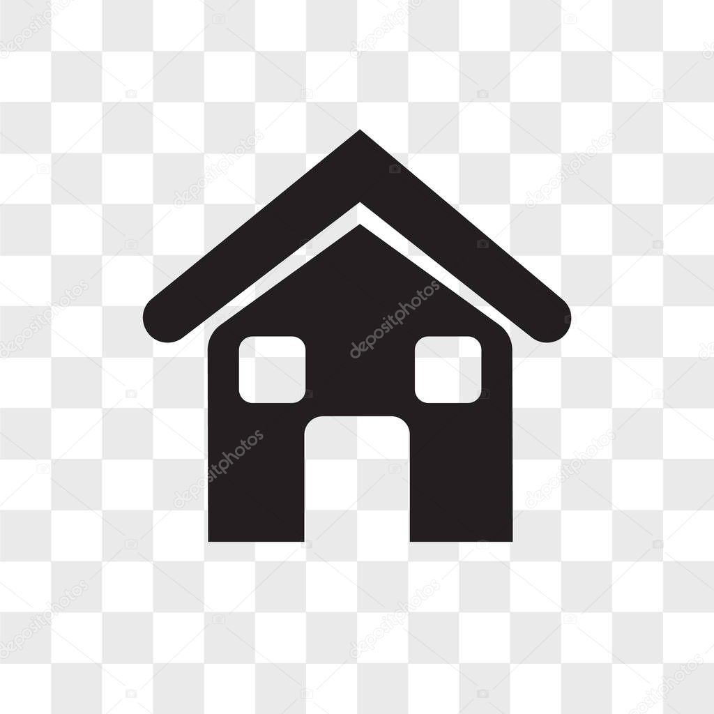 Home vector icon isolated on transparent background, Home logo concept