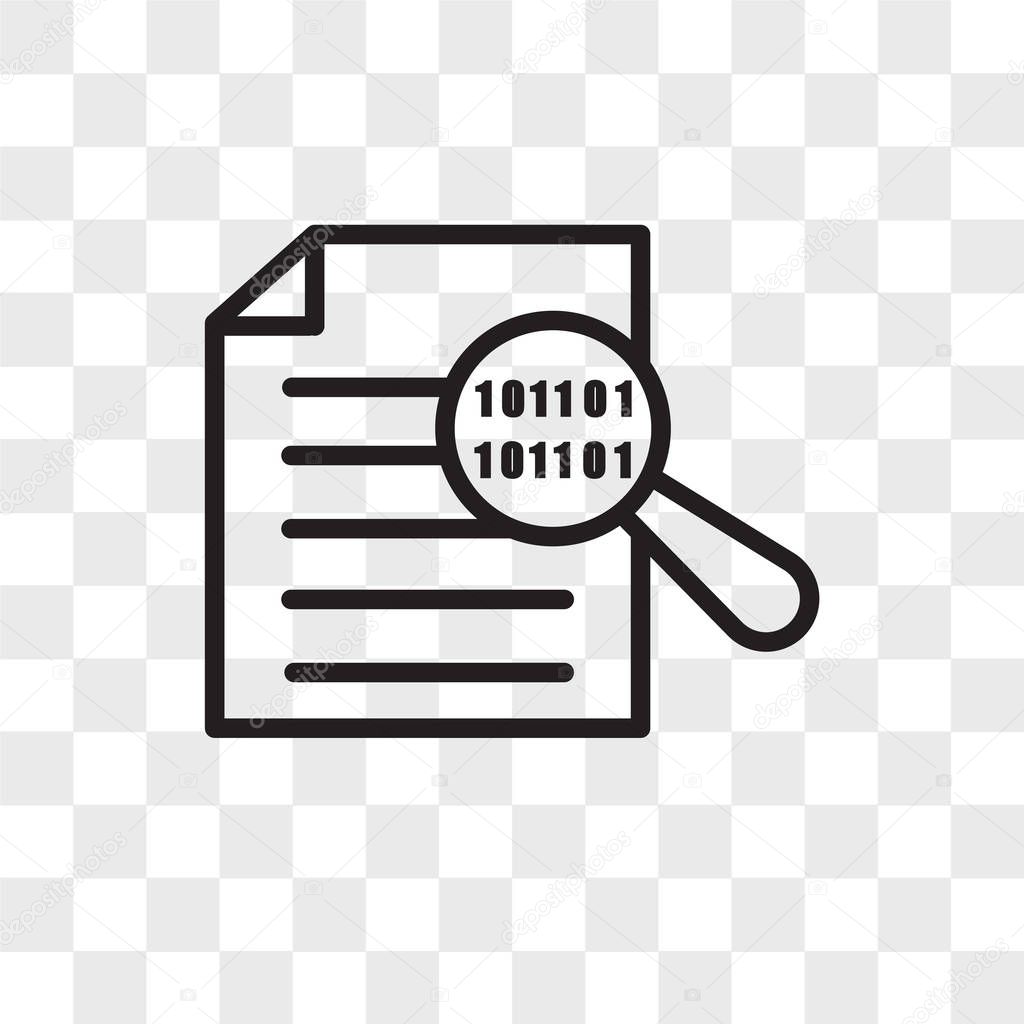 data integrity vector icon isolated on transparent background, d