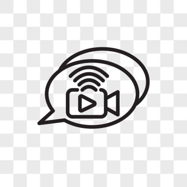 saydam arka plan üzerinde livecha izole livechat vektör simgesi