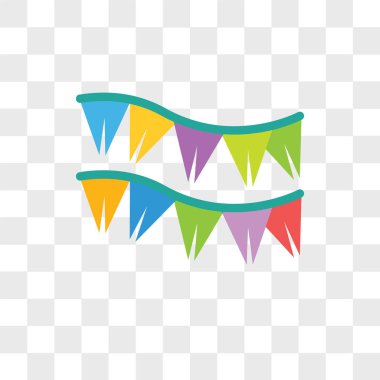 Saydam arka plan üzerinde Garland izole çelenk vektör simgesi