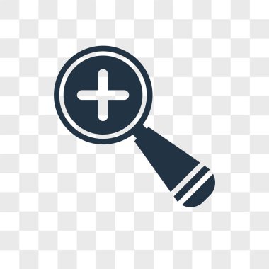 Saydam arka plan üzerinde Zoom logo tasarımı izole vektör simgesi zoom