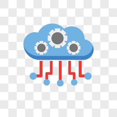 Yapay zeka vektör simgesi üzerinde saydam arka izole