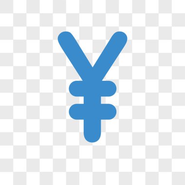 saydam arka plan üzerinde izole Japonya para birimi vektör simge j