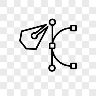  şeffaf arka plan, logo tasarımı izole vektör simgesi