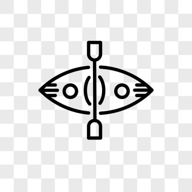 Saydam arka plan üzerinde kayık logo izole kayık vektör simgesi