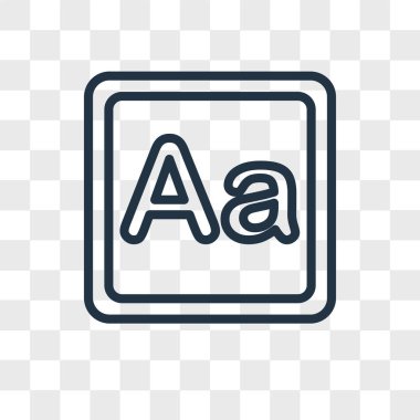 Şeffaf arka plan, yazı tipi logo tasarımı izole yazı tipi vektör simgesi