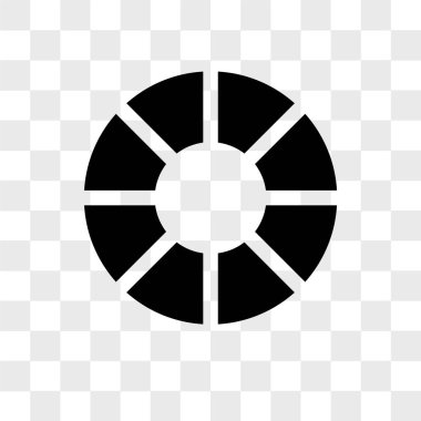 Saydam arka plan üzerinde pasta ch izole pasta grafiği vektör simgesi