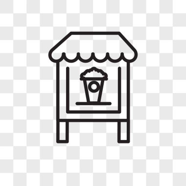 Saydam arka plan üzerinde patlamış mısır izole patlamış mısır vektör simgesi 