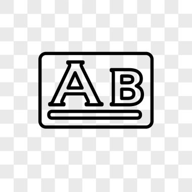 Şeffaf arka plan, yazı tipi logo tasarımı izole yazı tipleri vektör simgesi