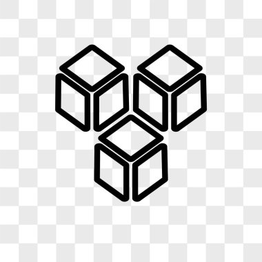 saydam arka plan üzerinde modu izole modulalr de vektör simgesi