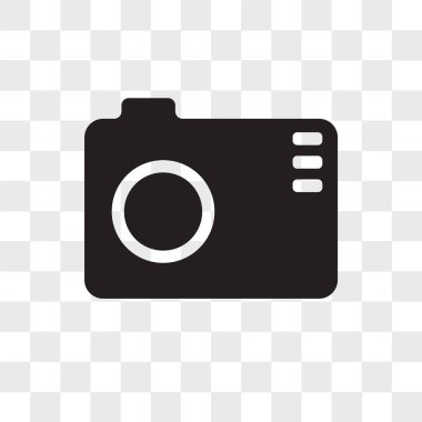 Saydam arka plan üzerinde Pho izole fotoğraf kamera vektör simgesi
