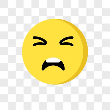 Saydam arka plan üzerinde üzgün logo des izole üzgün vektör simgesi