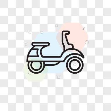 Saydam arka plan üzerinde Vespa logo izole Vespa vektör simgesi