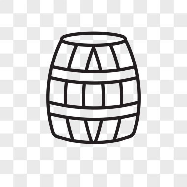 Saydam arka plan üzerinde varil lo izole varil vektör simgesi