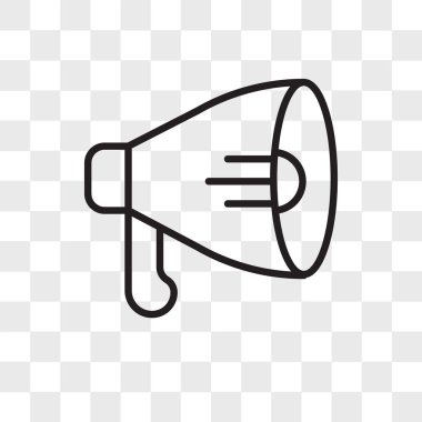 Saydam arka plan üzerinde hoparlör izole hoparlör vektör simgesi 