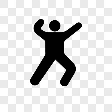 Savaş sanatı savaşçı vektör simgesi üzerinde şeffaf backgrou izole