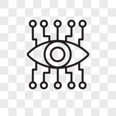 Saydam arka plan üzerinde Visib izole görünürlük vektör simgesi