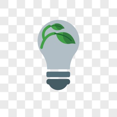 Saydam arka plan üzerinde ışık izole ampul vektör simgesi