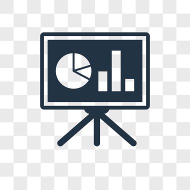 Saydam arka plan üzerinde sunu logo tasarımı izole sunu vektör simgesi
