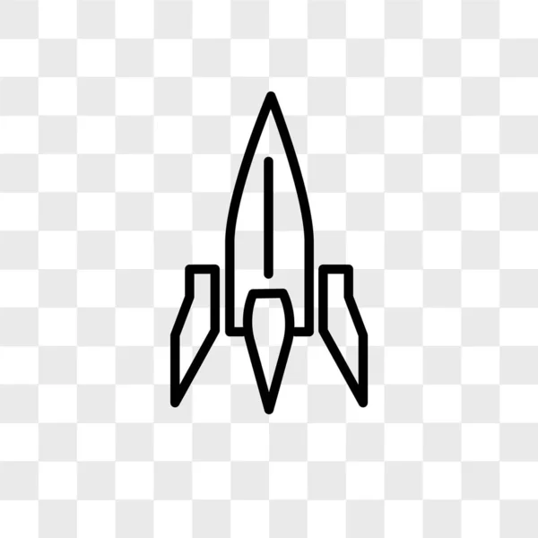 Rocket vector icon isolated on transparent background, rocket lo — Stock Vector
