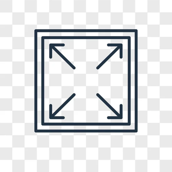 Agrandir icône vectorielle isolée sur fond transparent, agrandir logo — Image vectorielle