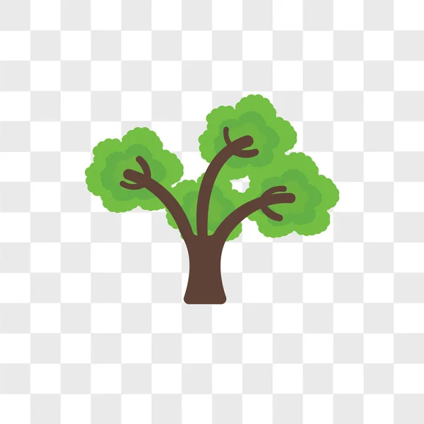 Trees vector icon isolated on transparent background, Trees logo — Stock Vector