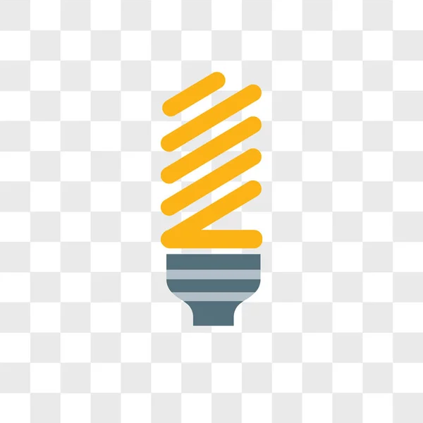 Glühbirnen-Vektorsymbol isoliert auf transparentem Hintergrund, Licht — Stockvektor