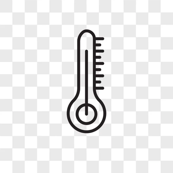 Icona vettoriale del termometro isolata su sfondo trasparente, design del logo del termometro — Vettoriale Stock