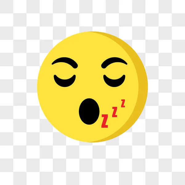 Icona vettoriale emoji addormentata isolata su sfondo trasparente, S — Vettoriale Stock