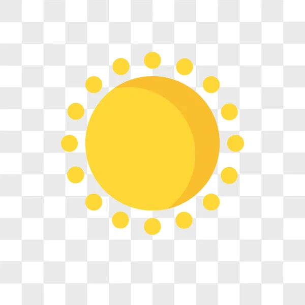 Słońce wektor ikona na białym tle na przezroczystym tle, słońce logo des — Wektor stockowy