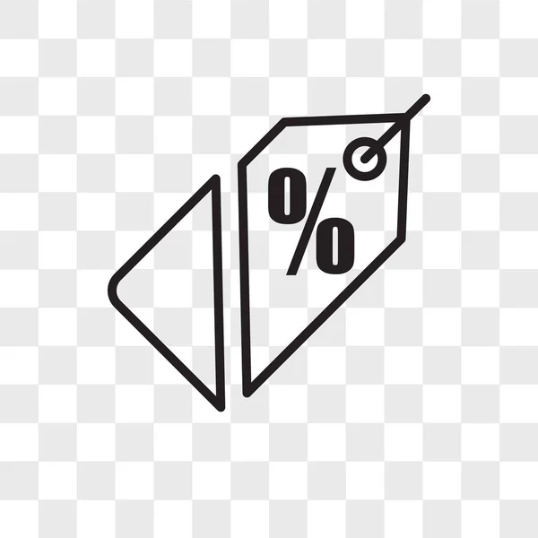 Rabattvektorsymbol isoliert auf transparentem Hintergrund, Disoun — Stockvektor