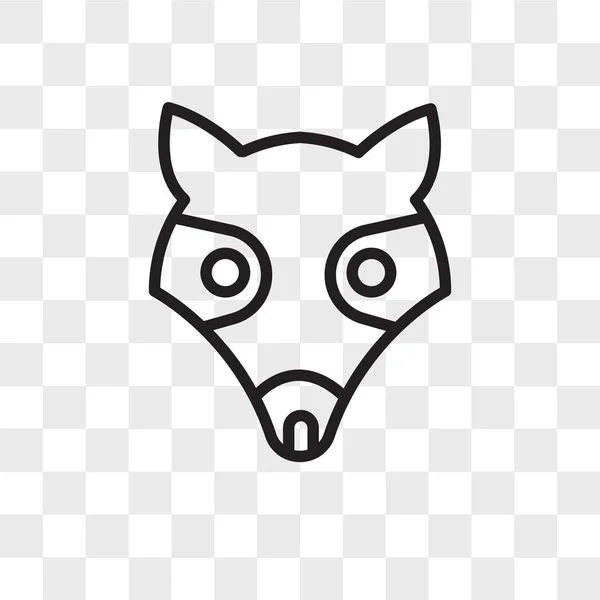Possum vector icon isolated on transparent background, possum lo — Stock Vector