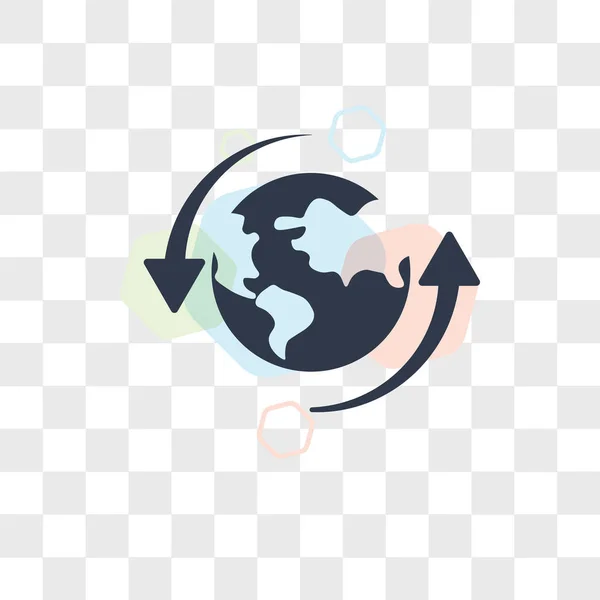 Icono vectorial global aislado sobre fondo transparente, Global lo — Vector de stock