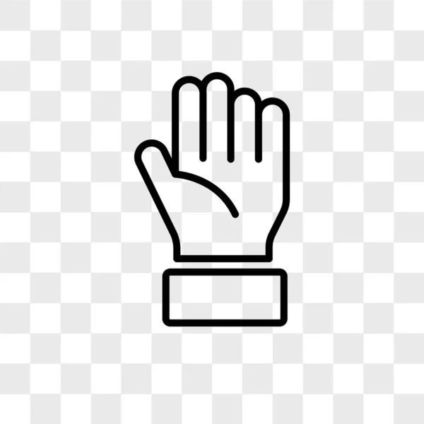 Hold vector icon isolated on transparent background, Hold logo d — Stock Vector