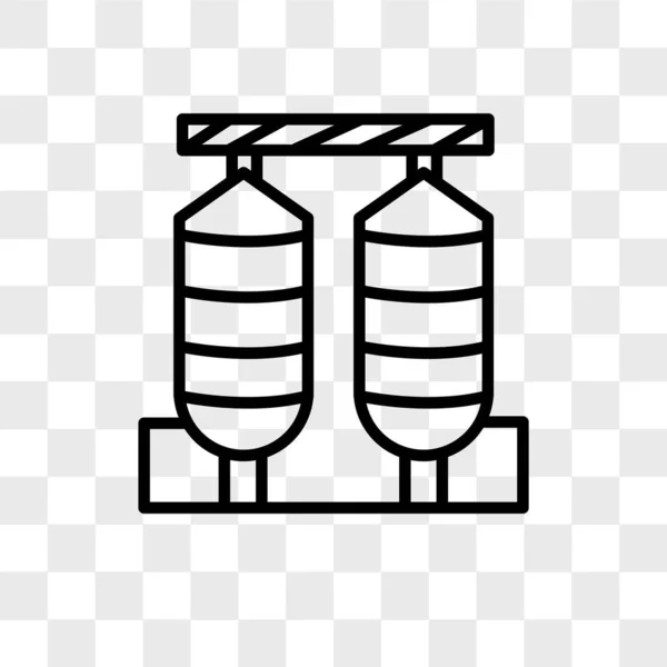 Silos vector icon isolated on transparent background, silos logo — Stock Vector