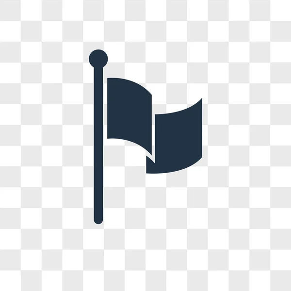 Saydam arka plan üzerinde bayrak logo tasarımı izole bayrak vektör simgesi — Stok Vektör